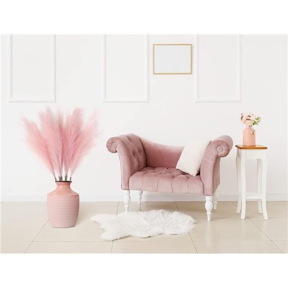 7-Pcs 38"/3.1FT Faux Pampas Grass Large Fluffy Artificial Fake Flower Boho Decor - Picture 2 of 6